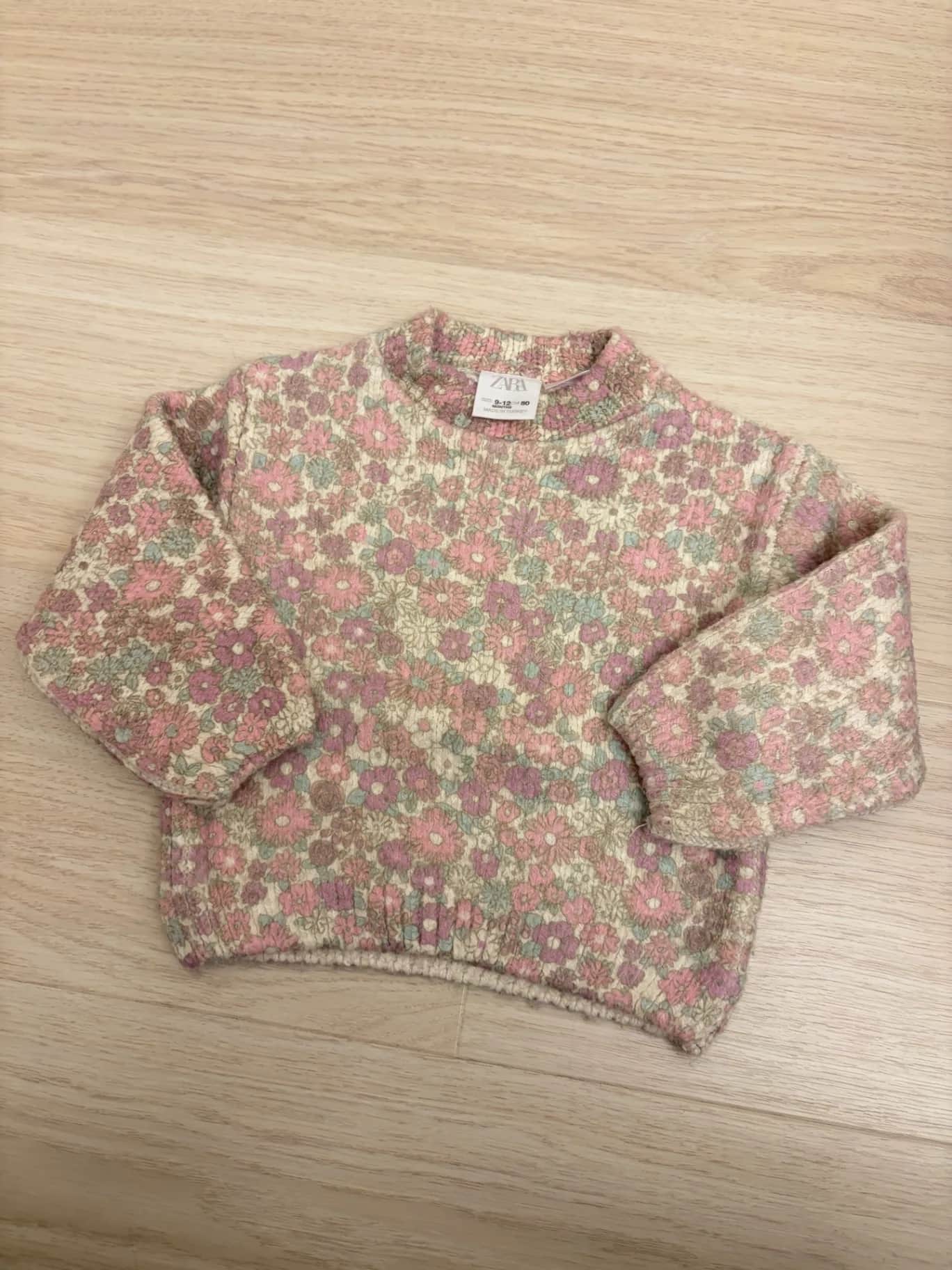 ZARA Baby 女嬰碎花針織毛衣 1件