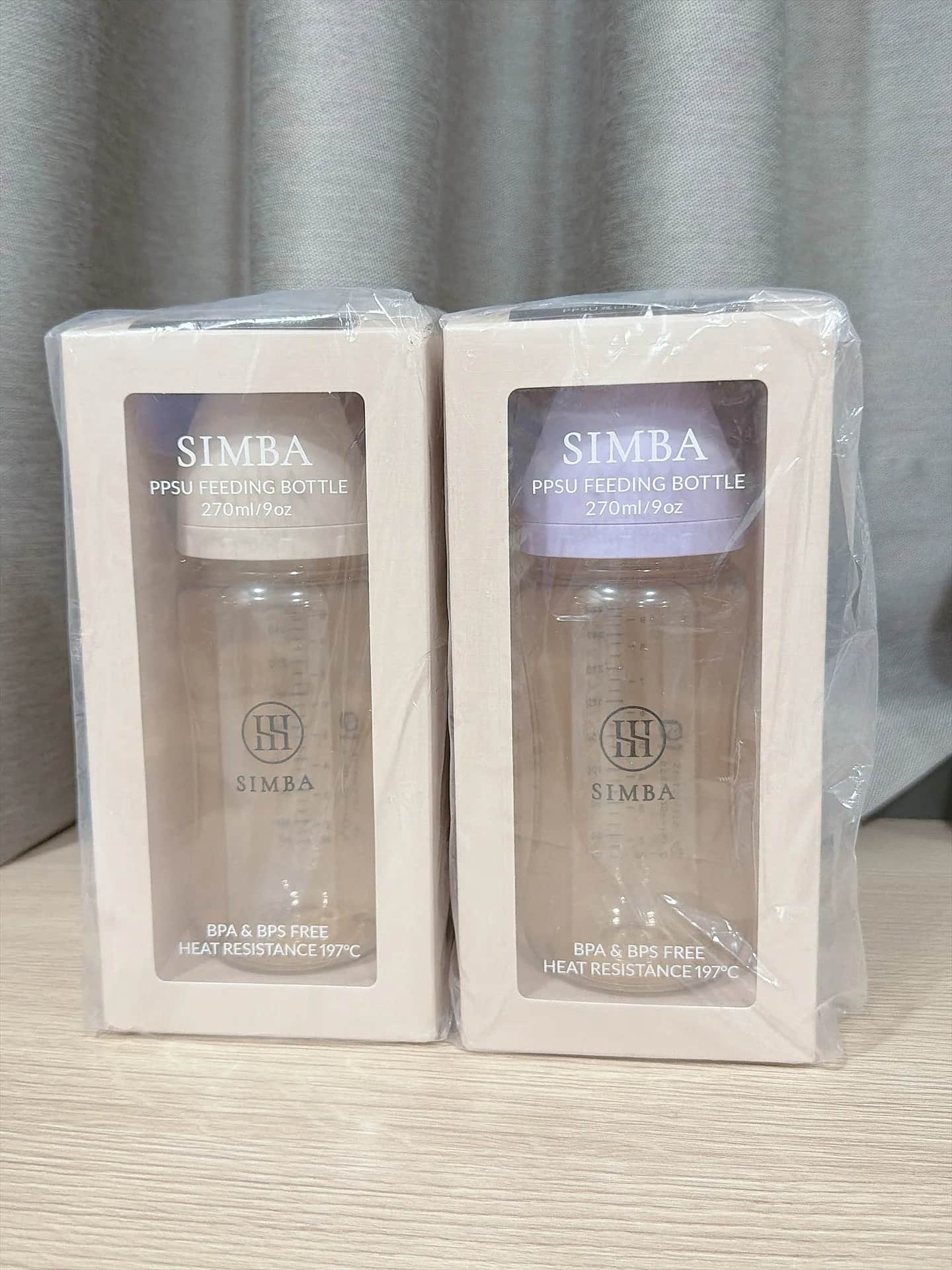 小獅王ppsu 奶瓶270ml（杏茶+紫芙）