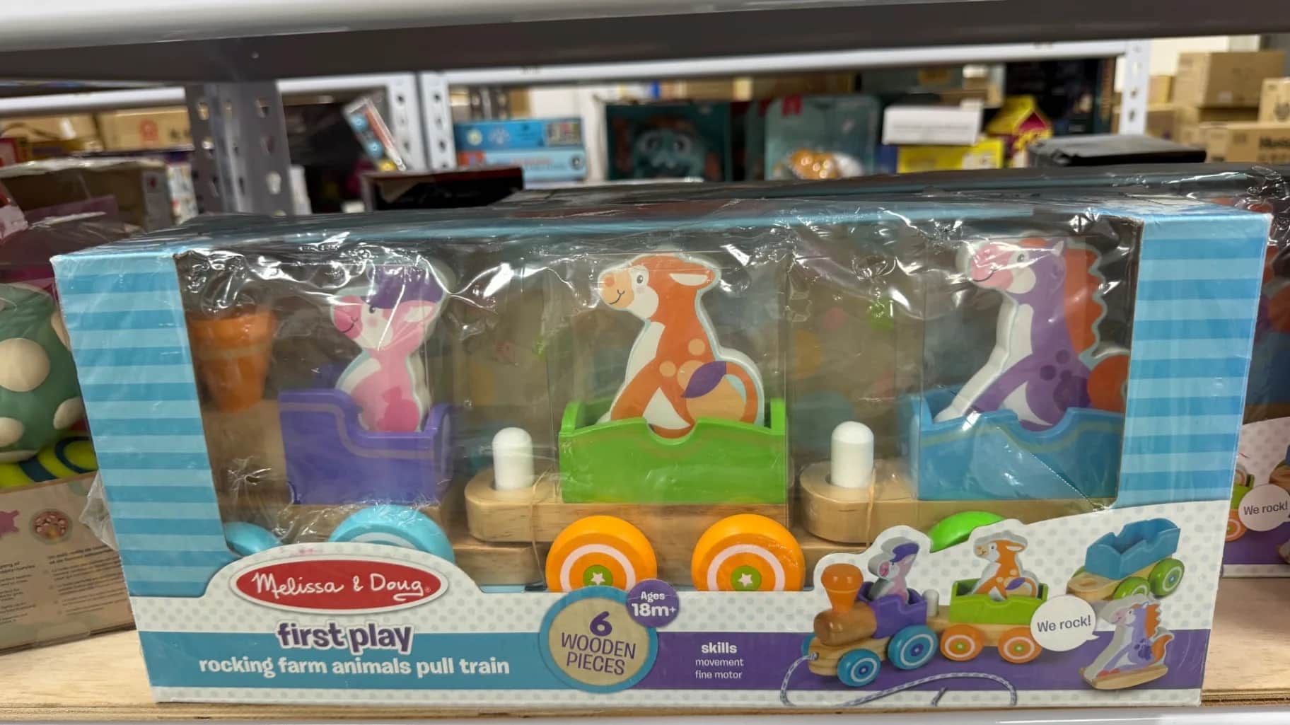 Melissa & Doug First Play Rocking Farm Animals Pull Train