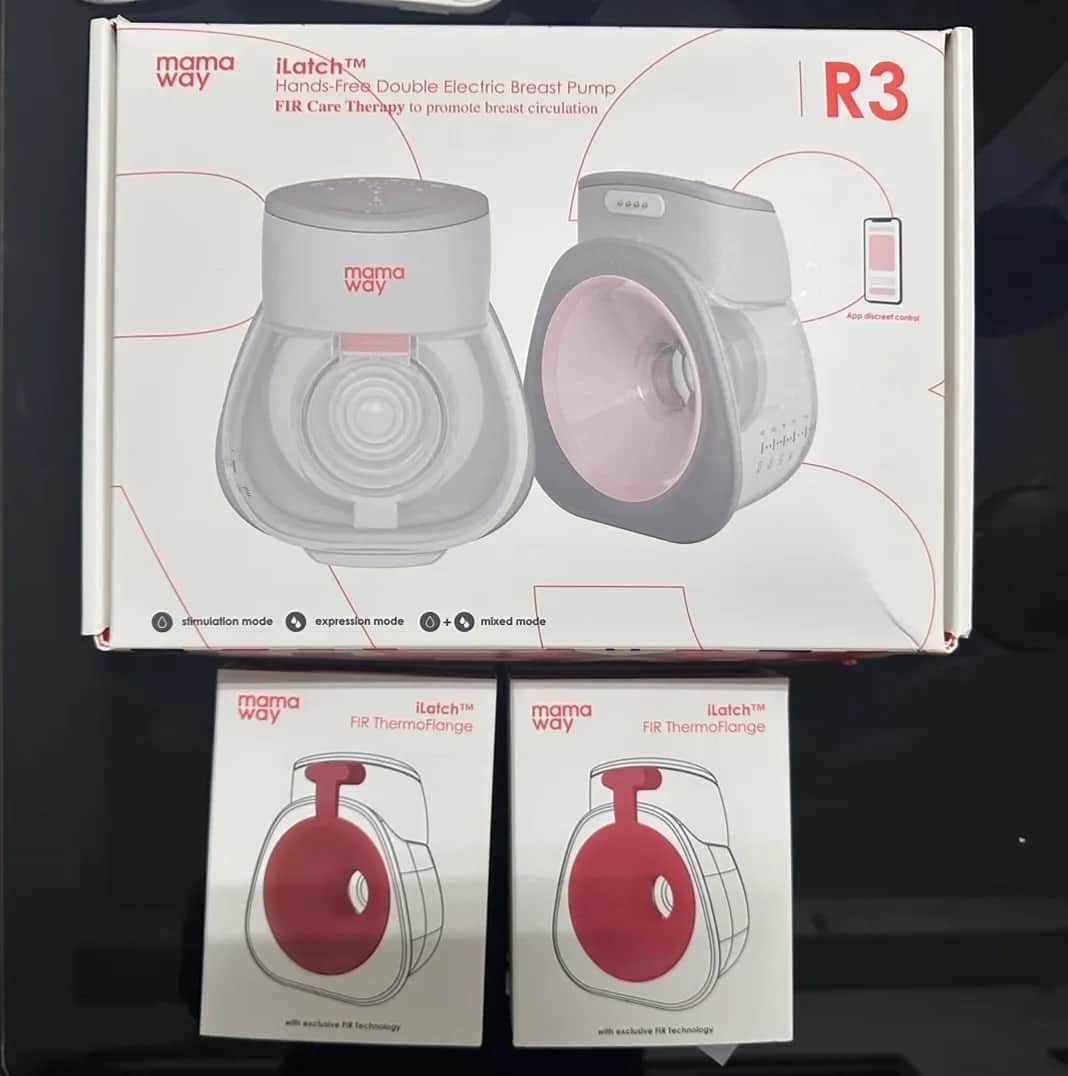Mamaway R3 雙邊電動可穿戴式智能吸乳器+ 遠紅外線熱敷雙密合防漏喇叭罩