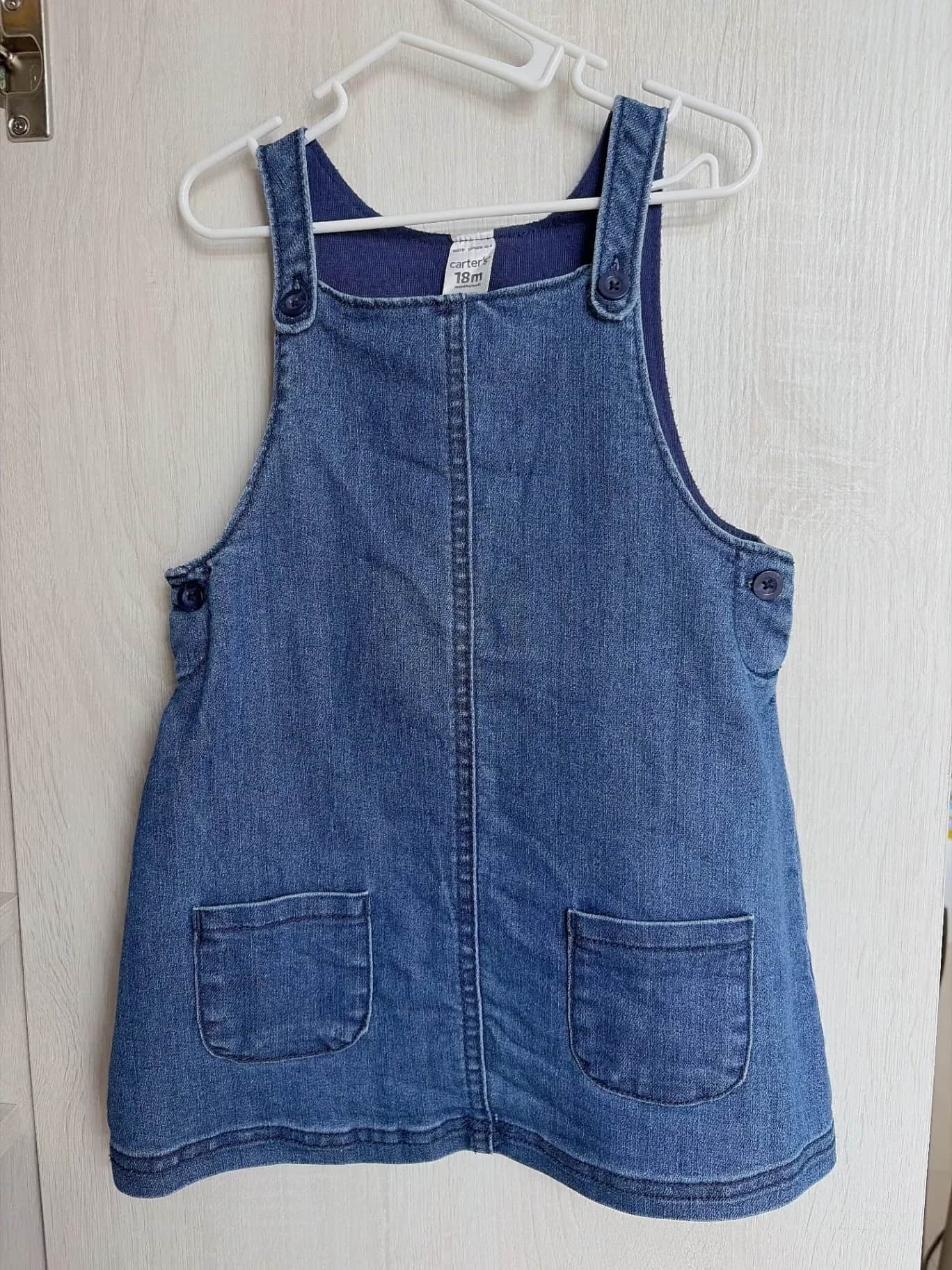 Carter's 女童牛仔吊帶裙 18m 單件