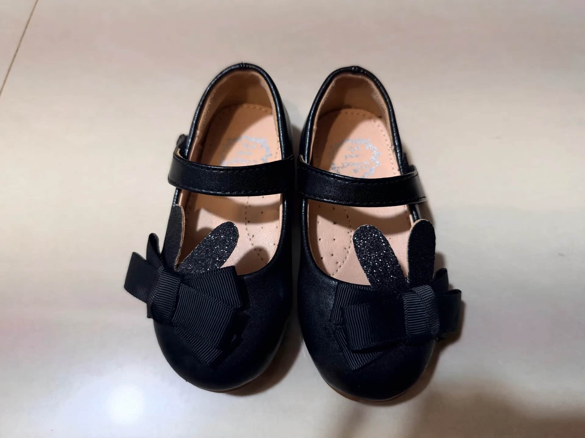 女寶黑皮鞋13公分