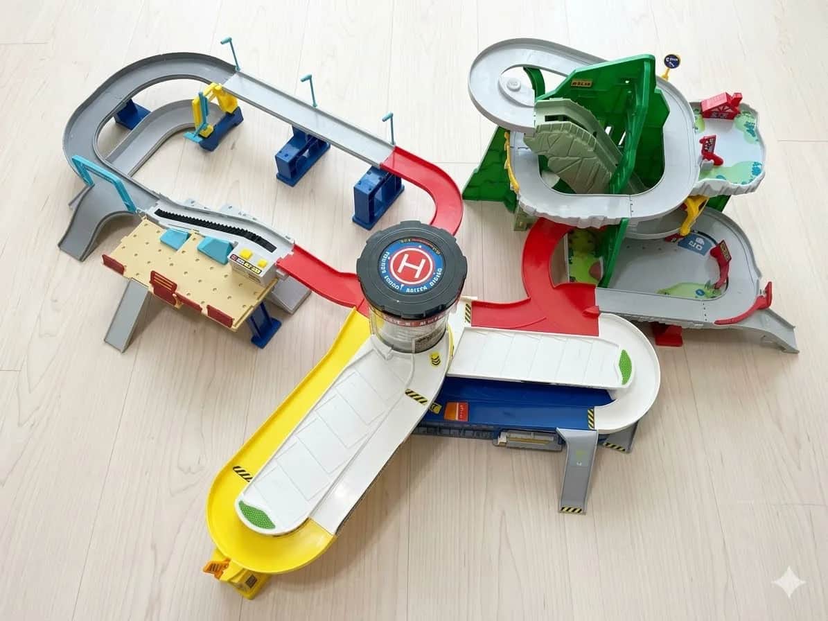 Tomica 軌道組合 停車場/高架道路/山道立體停車場