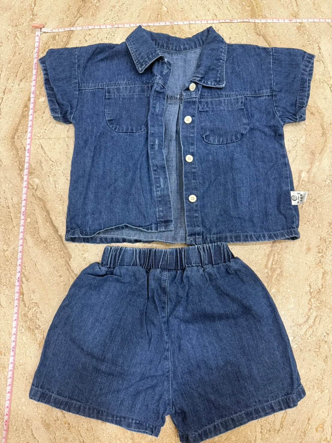 兒童短袖牛仔套裝 100cm