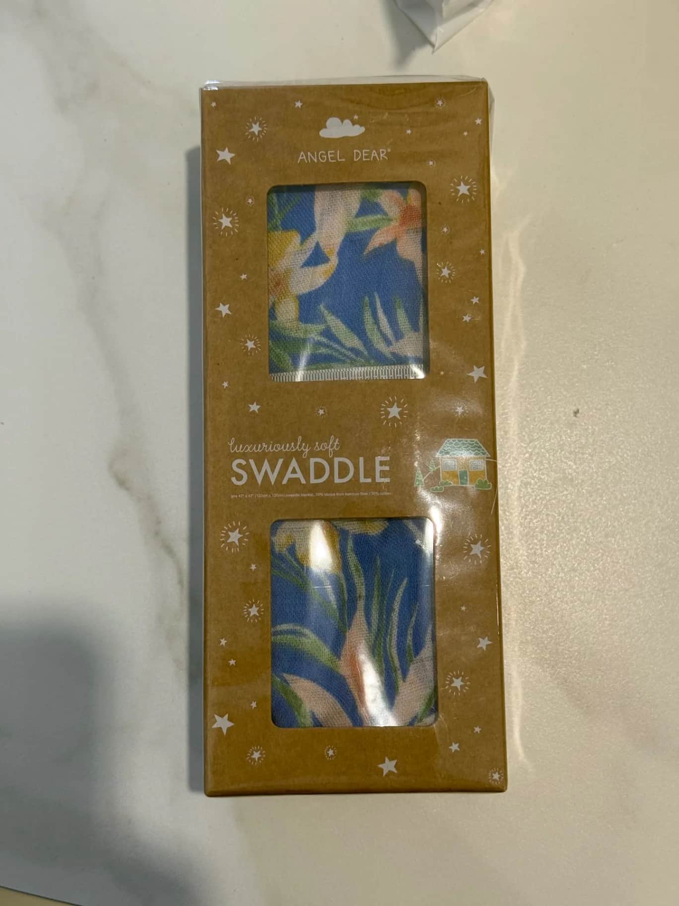 ANGEL DEAR 嬰兒包巾 竹纖維島嶼上的花花